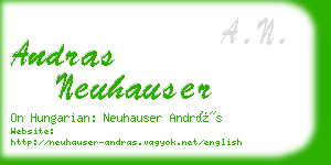 andras neuhauser business card